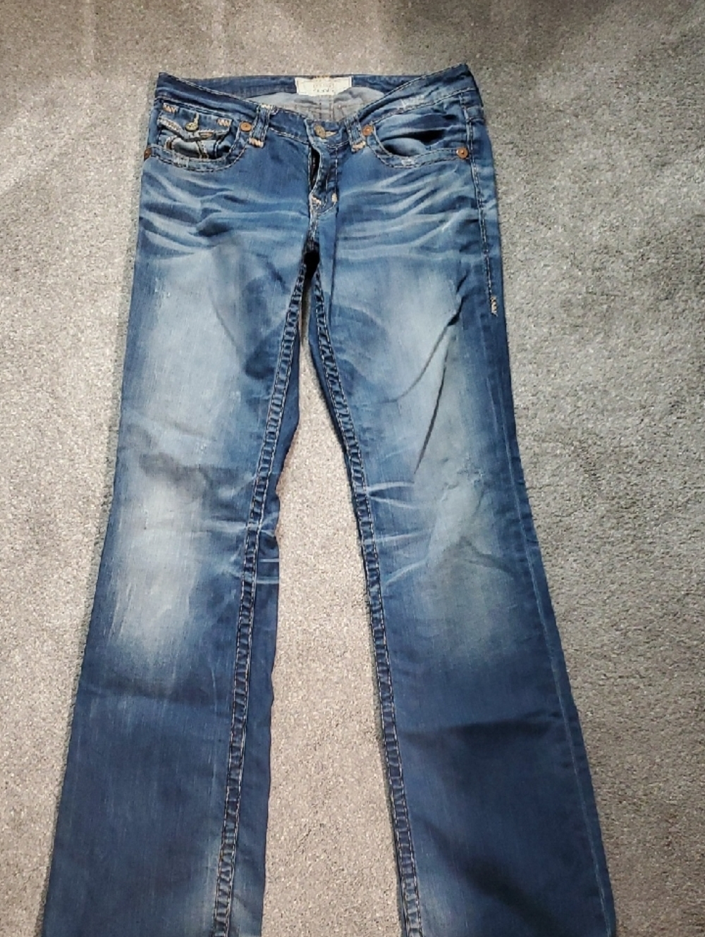 Big Star Women's Faded Blue Flare Jeans